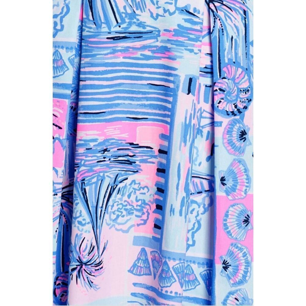 Lilly Pulitzer Cyndi Whisper Blue Yeah Buoy Nautical Fit & Flare Dress 0 - Picture 5 of 15